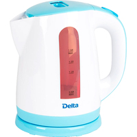 Электрический чайник Delta DL-1326 (белый/голубой)