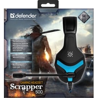 Наушники Defender Scrapper 500 (черный/синий)