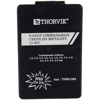 Набор сверл Thorvik TDBS13K5 (13 шт)