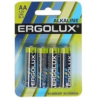 Батарейка Ergolux Alkaline LR6 (AA) 4шт