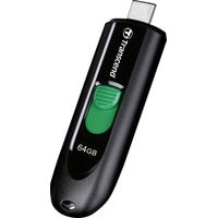 USB Flash Transcend JetFlash 790C 64GB (черный/зеленый)