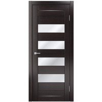 Межкомнатная дверь MDF-Techno Dominika 106 60x200 (орех темный, стекло лакобель коричневый)