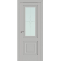 Межкомнатная дверь ProfilDoors 28U L 70x200 (манхэттен/мателюкс матовое узор серебро)