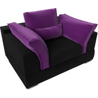 Интерьерное кресло Mebelico Пекин 116031 (микровельвет, черный/фиолетовый)