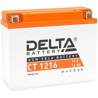Мотоциклетный аккумулятор Delta CT 1216 (16 А·ч)