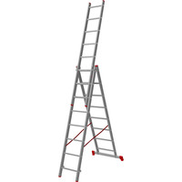 Лестница-стремянка Новая высота NV 123 алюминиевая трёхсекционная 3x8 ступеней