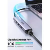 USB-хаб  Ugreen CM475 USB C to Ethernet 60600
