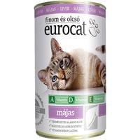 Консервированный корм для кошек Eurocat с печенью 415 г