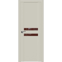 Межкомнатная дверь ProfilDoors 2.03U L 90x200 (магнолия сатинат, стекло коричневый лак)