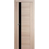 Межкомнатная дверь ProfilDoors 62Х 70x200 (капучино мелинга/стекло черный лак)