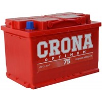 Автомобильный аккумулятор Crona 6СТ-75 Евро (75 А·ч)