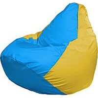 Кресло-мешок Flagman Груша Медиум Г1.1-280 (голубой/жёлтый)