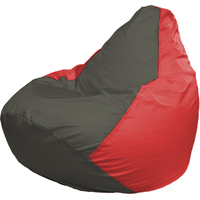 Кресло-мешок Flagman Груша Г2.1-362 (тёмно-серый/красный)