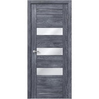 Межкомнатная дверь MDF-Techno Dominika 104 50x200 (дуб шале графит, стекло лакобель черный) в Мозыре