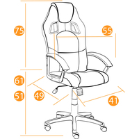 Кресло TetChair Driver (флок/ткань, серый)