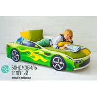 Кровать-машина Бельмарко Бондмобиль 160x70 (зеленый)