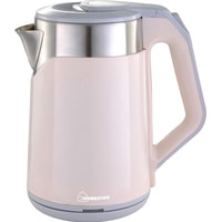 Электрический чайник HomeStar HS-1019 (стальной/розовый)