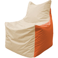Кресло-мешок Flagman Фокс Ф2.1-143 (бежевый/оранжевый)