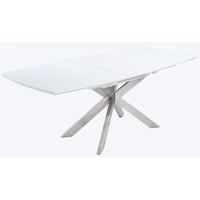 Кухонный стол M-City Crystal 160 (белый матовый)