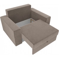 Кресло-кровать Mebelico Мэдисон 14 106115 (велюр, коричневый/коричневый/бежевый)