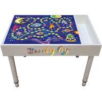 Детский стол Sendy Световой со стандартной крышкой (иллюстрация космос/белый)