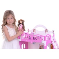Кукольный домик Krasatoys Дом Анна с мебелью 000268 (белый/розовый)