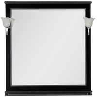  Aquanet Зеркало Валенса 90 00180140 (черный краколет/серебро)