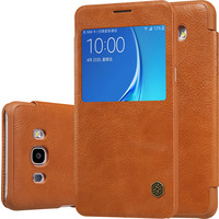 Чехол для телефона Nillkin Qin для Samsung Galaxy J7 (коричневый)