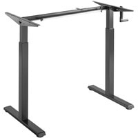 Стол для работы стоя ErgoSmart Manual Desk Compact 1380x800x18 мм (бетон Чикаго/черный)