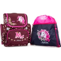 Школьный рюкзак Mike&Mar Melissa (бордовый/розовый)