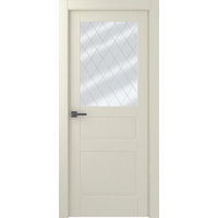 Межкомнатная дверь Belwooddoors Инари 60 см (стекло, эмаль, слоновая кость/мателюкс 39)