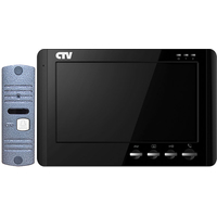 Комплект видеодомофона CTV DP1700M (черный)