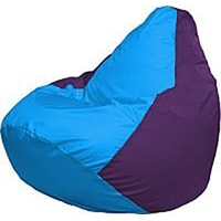 Кресло-мешок Flagman Груша Медиум Г1.1-269 (голубой/фиолетовый)