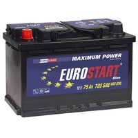 Автомобильный аккумулятор Eurostart 75Ah EUROSTART Blue L+ (75 А·ч)