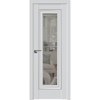 Межкомнатная дверь ProfilDoors 24U L 70x200 (аляска/прозрачный/серебро)
