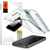 Защитное стекло Spigen Glass TR EZ Fit FC для iPhone 15 Pro Max AGL06879