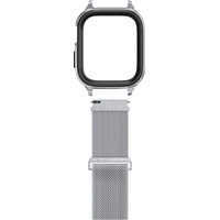 Ремешок Spigen Metal Fit Pro для Apple Watch (45/44 мм) (серебристый)