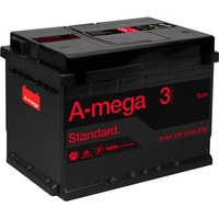 Автомобильный аккумулятор A-mega Standard 61 R низкая (61 А·ч)
