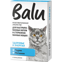 Лакомство для кошек Balu Здоровье и энергия для кастрированных котов и стерилизованных кошек 50 г (100 таблеток)