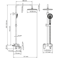 Душевая система  Wasserkraft A18501