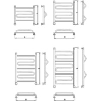 Полотенцесушитель Luxon FW T500 100x50 (БП, левое)