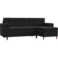 Угловой диван Mebelico Белфаст 59068 (вельвет, черный)