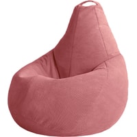 Кресло-мешок Мама рада! с двойным чехлом (велюр плюш, XXL, коралл, smart balls)