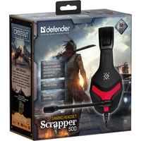 Наушники Defender Scrapper 500 (черный/красный)