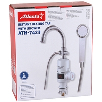 Проточный электрический водонагреватель кран+душ Atlanta ATH-7423