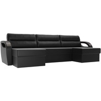 П-образный диван Лига диванов Форсайт 100838 (черный)