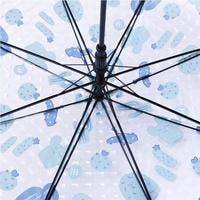 Зонт-трость Михи-Михи Кактусы с 3D эффектом (синий)