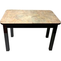 Кухонный стол Solt Молли 3 (мрамор золотой/ноги квадратные черные)