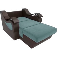 Кресло-кровать Mebelico Меркурий 105482 60 см (бирюзовый/коричневый)