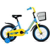 Детский велосипед Forward Barrio 14 2021 (голубой/желтый)